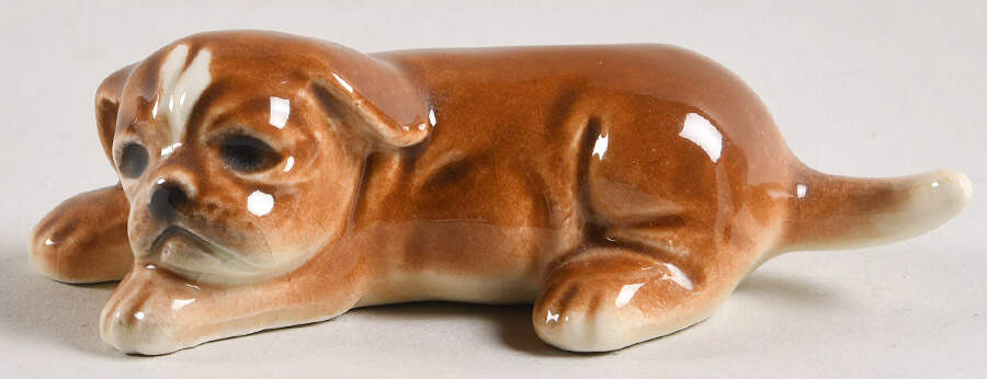 Dogs Boxer Puppy - Lying - No Box by Goebel-1