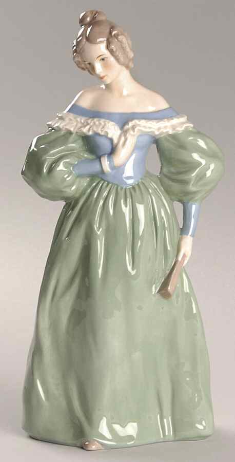 Fashions On Parade Demure Elegancea-Blue And Green Dress - No Box by Goebel-1