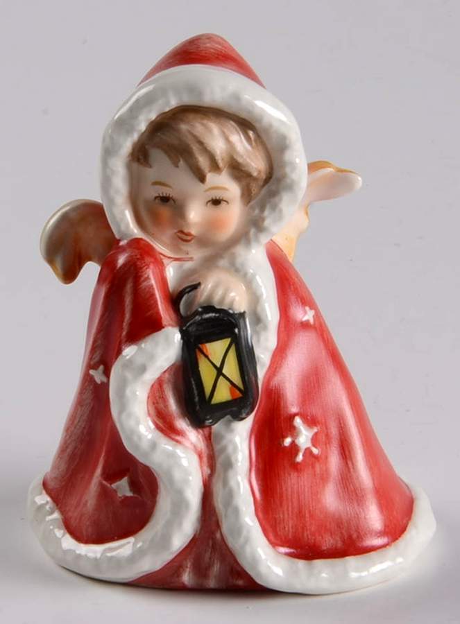 Janet Robson Figurines Angel With Lantern-Red - Boxed by Goebel-1
