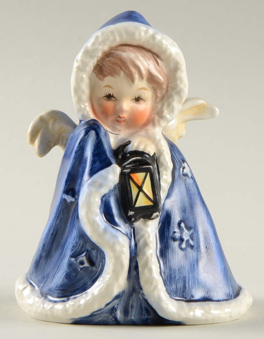 Janet Robson Figurines Angel With Lantern-Blue - Boxed by Goebel-1