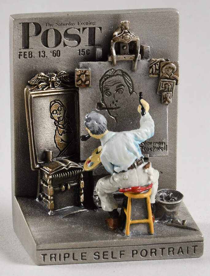 Saturday Evening Post-Miniatures Triple Self Portrait - No Box by Goebel-1