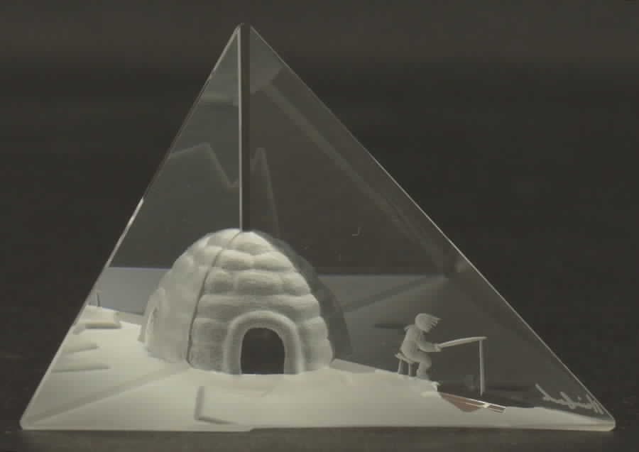 Steinbach Paperweigh Igloo & Eskimo - No Box by Goebel-1