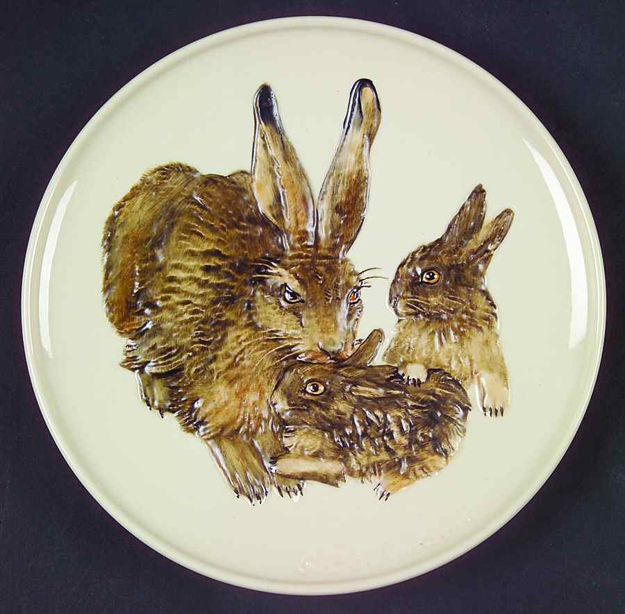 Mother's Day Plate Rabbits - No Box by Goebel-1