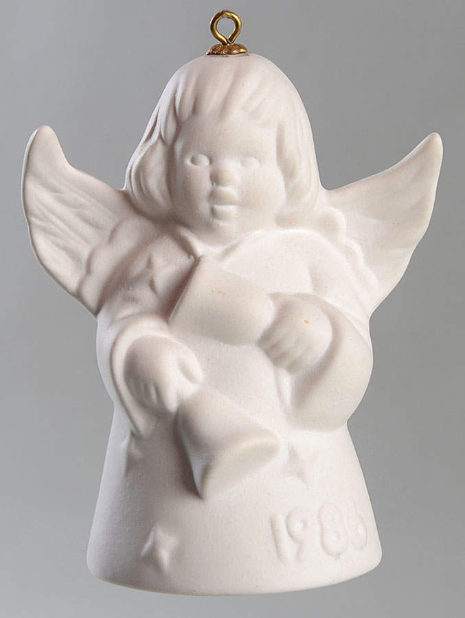 Angel Bell Ornament Angel With Bells-White - Boxed by Goebel-1