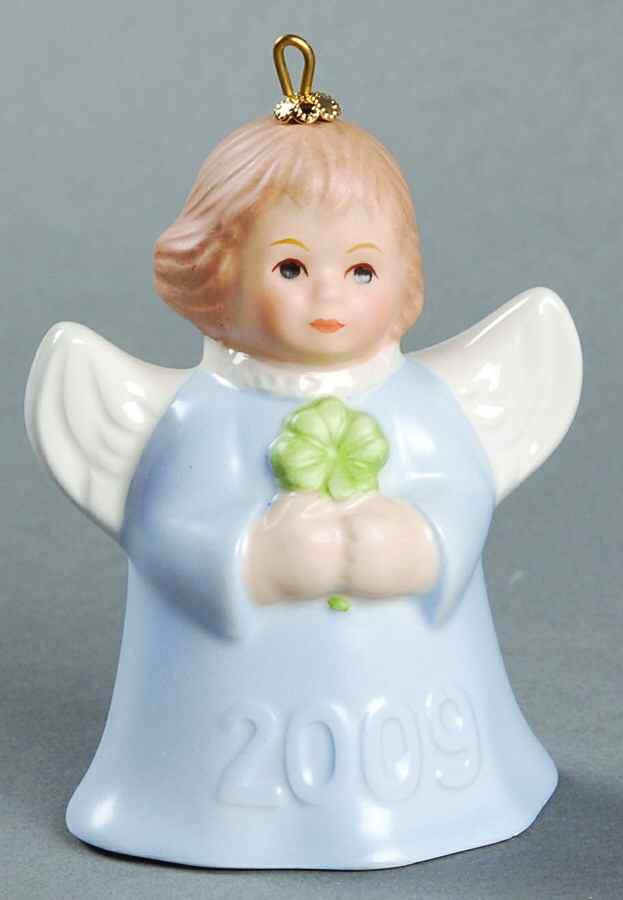 Angel Bell Ornament Angel With Clover-Blue - No Box by Goebel-1