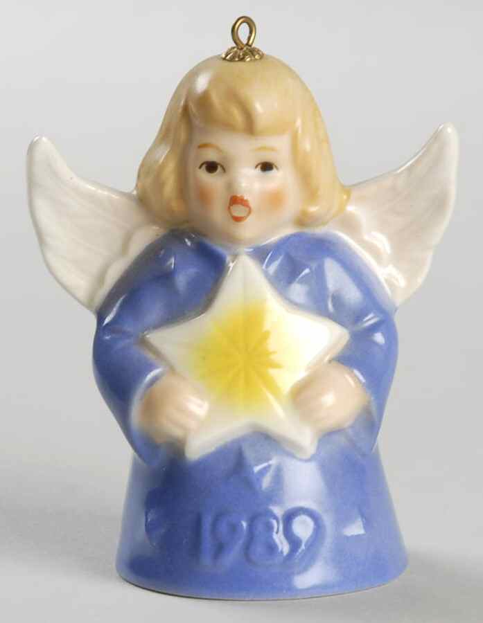 Angel Bell Ornament Angel With Star-Purple - Boxed by Goebel-1