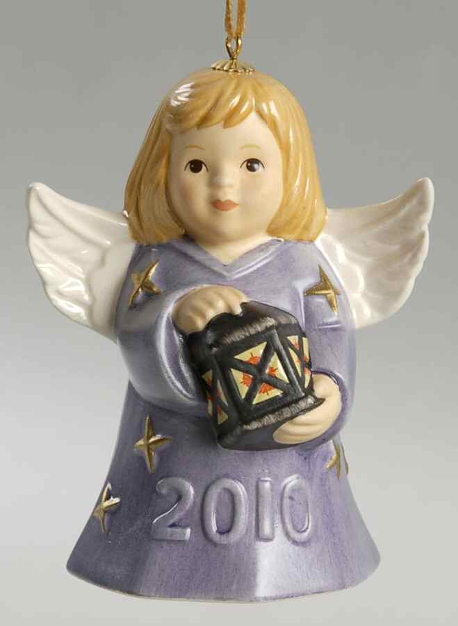 Angel Bell Ornament Angel With Lantern-Purple - No Box by Goebel-1