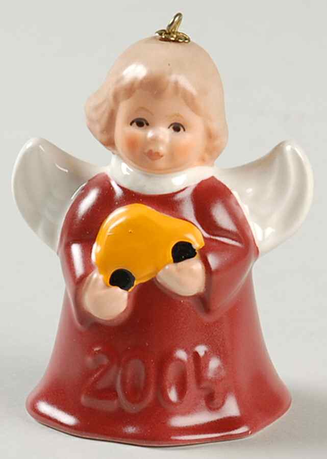 Angel Bell Ornament Angel With Car-Red - With Box by Goebel-1