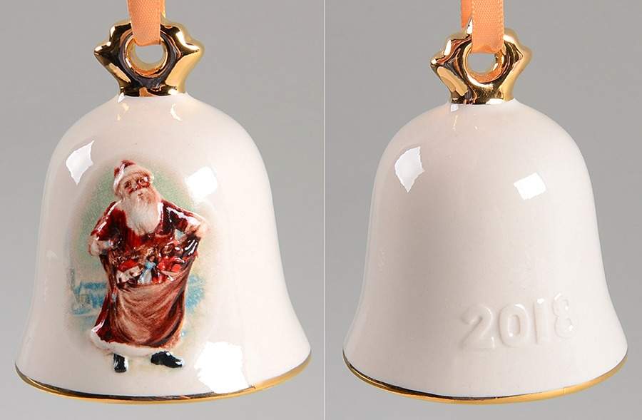 Annual Christmas Bell Santa With Toy Bag - No Box by Goebel-1