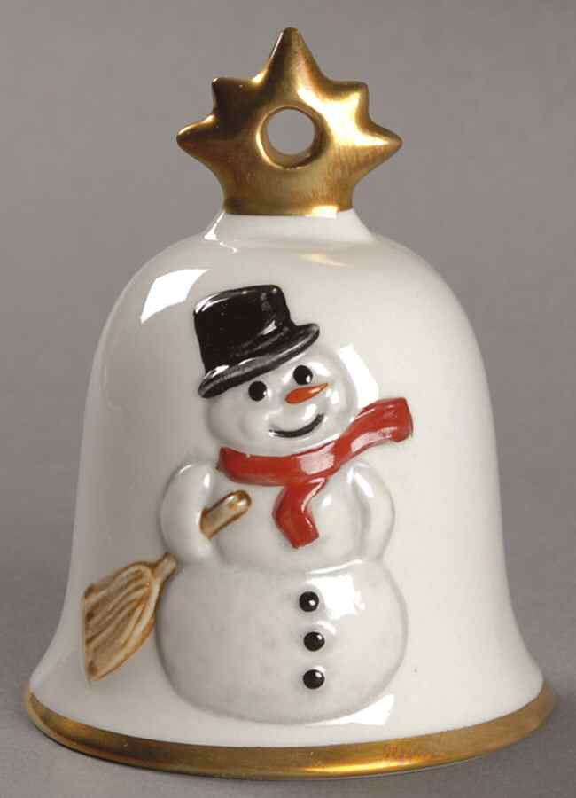 Annual Christmas Bell Snowman - No Box by Goebel-1