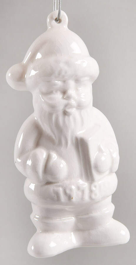 Annual Christmas Ornament-Porcelain Santa-White - No Box by Goebel-1