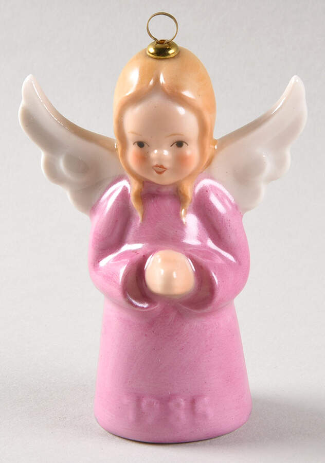 Annual Christmas Ornament-Porcelain Angel-Color - No Box by Goebel-1