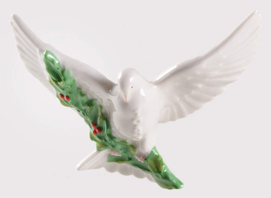 Annual Christmas Ornament-Porcelain Dove-Color - No Box by Goebel-1