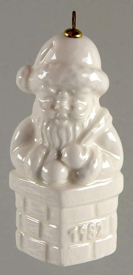 Annual Christmas Ornament-Porcelain Santa In Chimney-White - No Box by Goebel-1