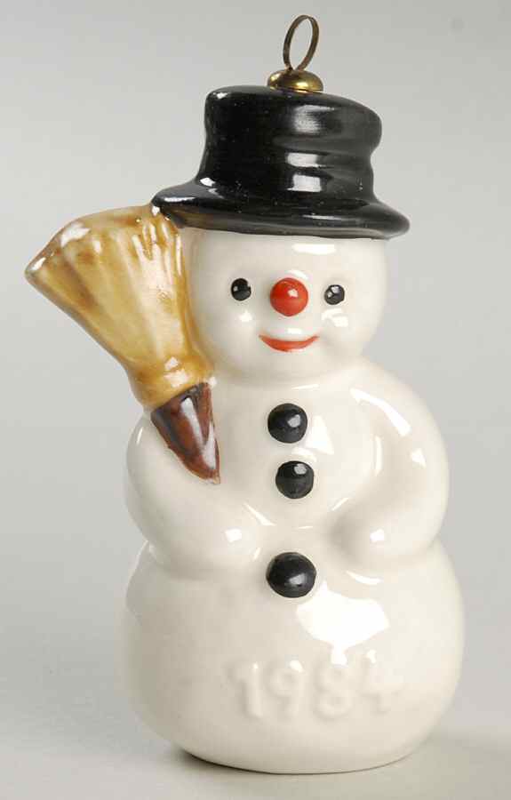 Annual Christmas Ornament-Porcelain Snowman-Color - No Box by Goebel-1