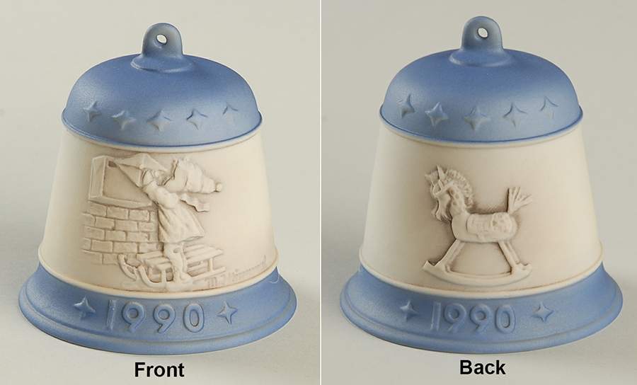 Hummel Annual Bell-Ornament-Series #1 Letter To Santa-Blue - No Box by Goebel-1
