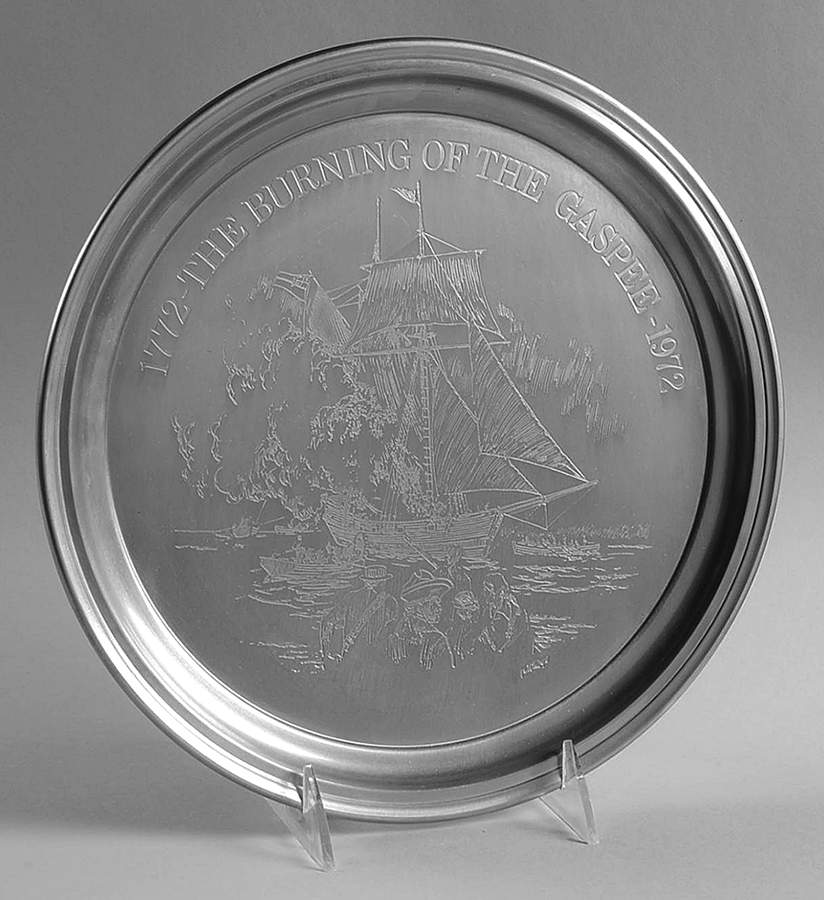 Bicentennial Plate The Burning Of The Gaspee - No Box by Gorham Silver-1