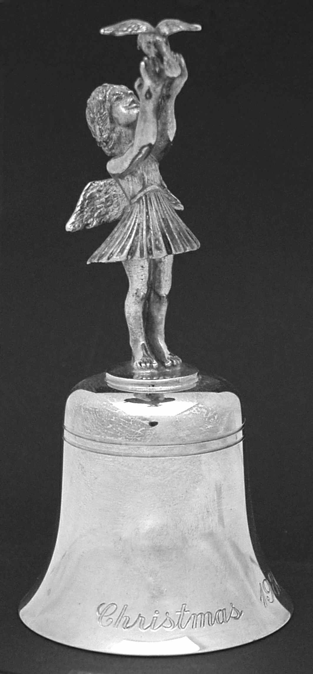 Gorham Christmas Bell Angel With Dove - Boxed by Gorham Silver-1