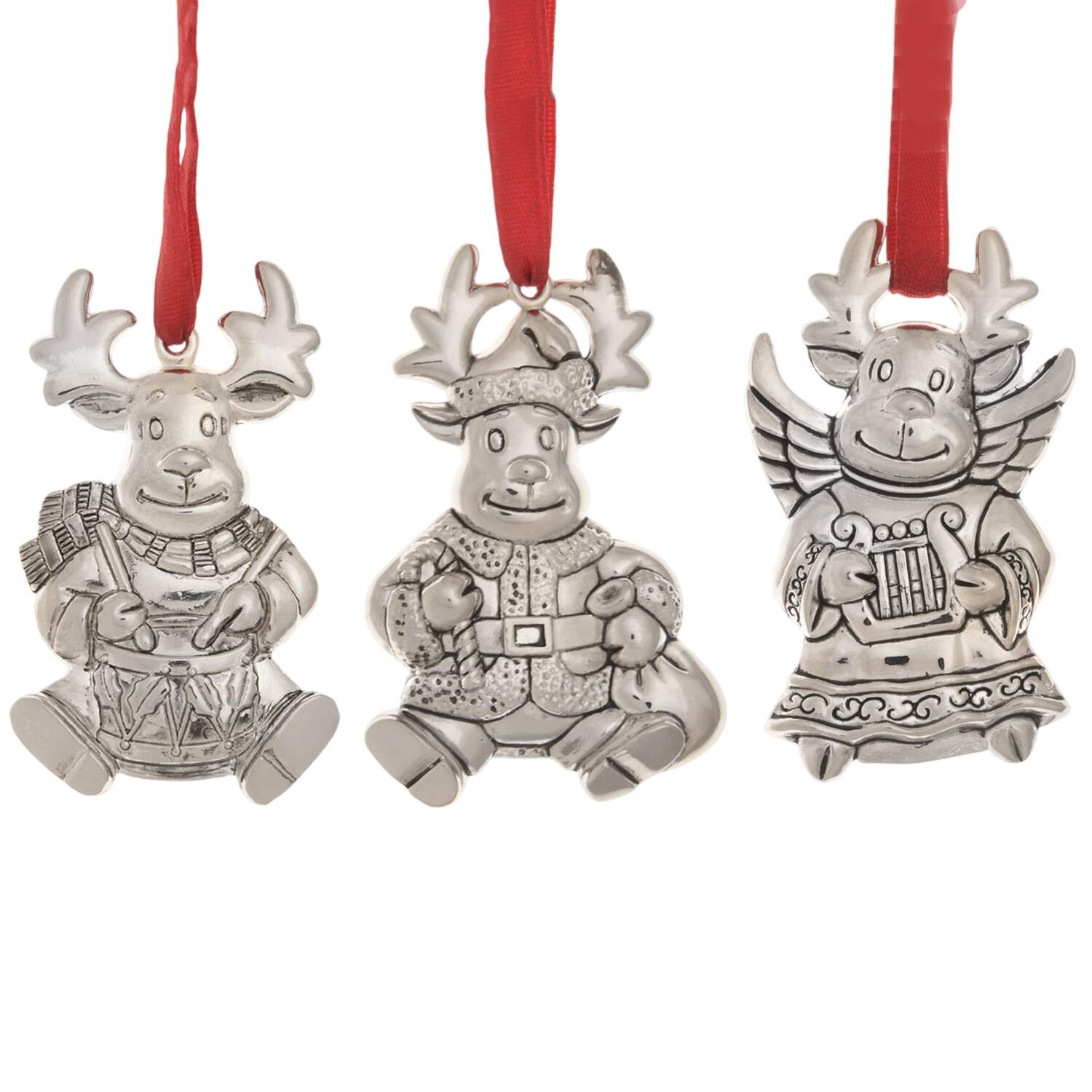 Gorham Ornaments Reindeer Set Of 3 - Boxed by Gorham Silver-1