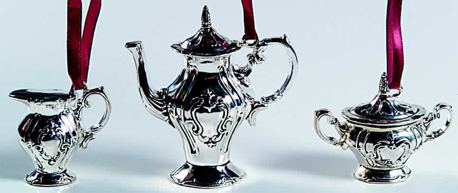 Gorham Ornaments Chantilly-Set Of 3 Ornaments - No Box by Gorham Silver-1
