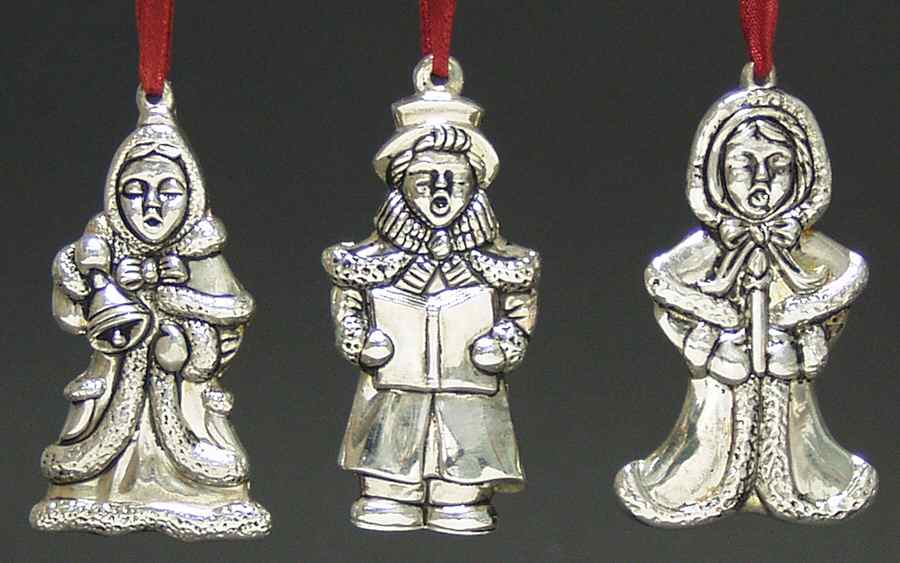 Gorham Ornaments Carolers-Set Of 3 Ornaments - Boxed by Gorham Silver-1