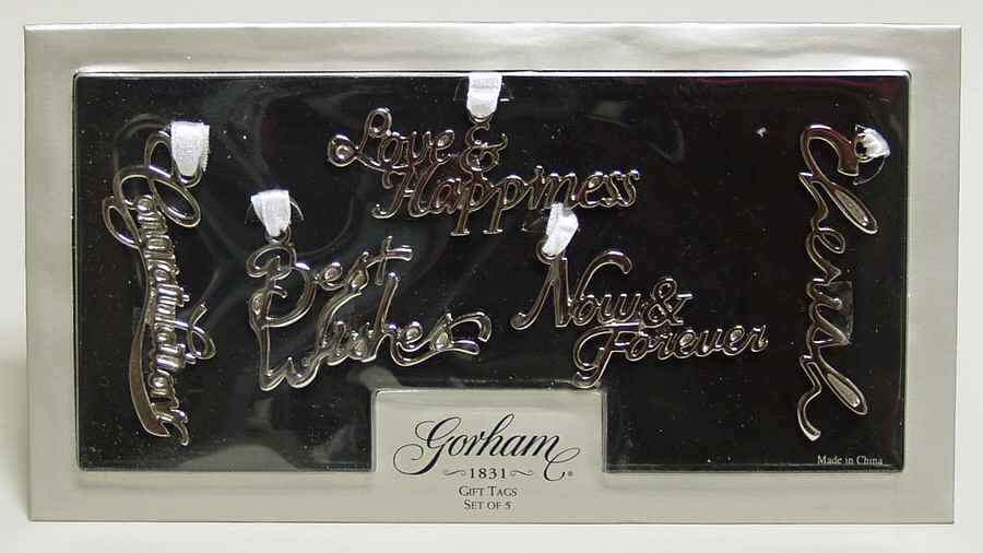 Gorham Ornaments Set Of 5 Gift Tags - No Box by Gorham Silver-1