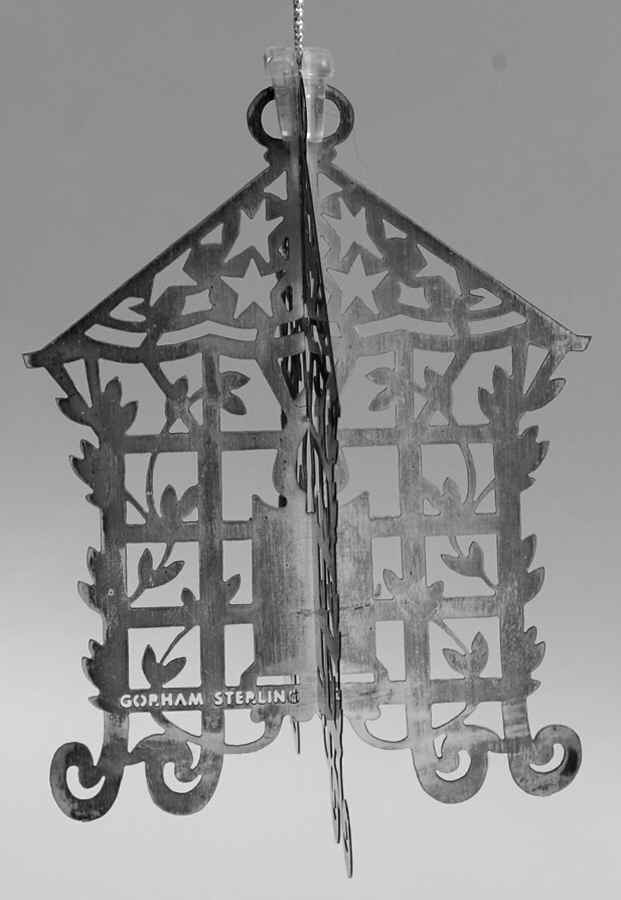 Pierced Christmas Ornament Lantern - No Box by Gorham Silver-1