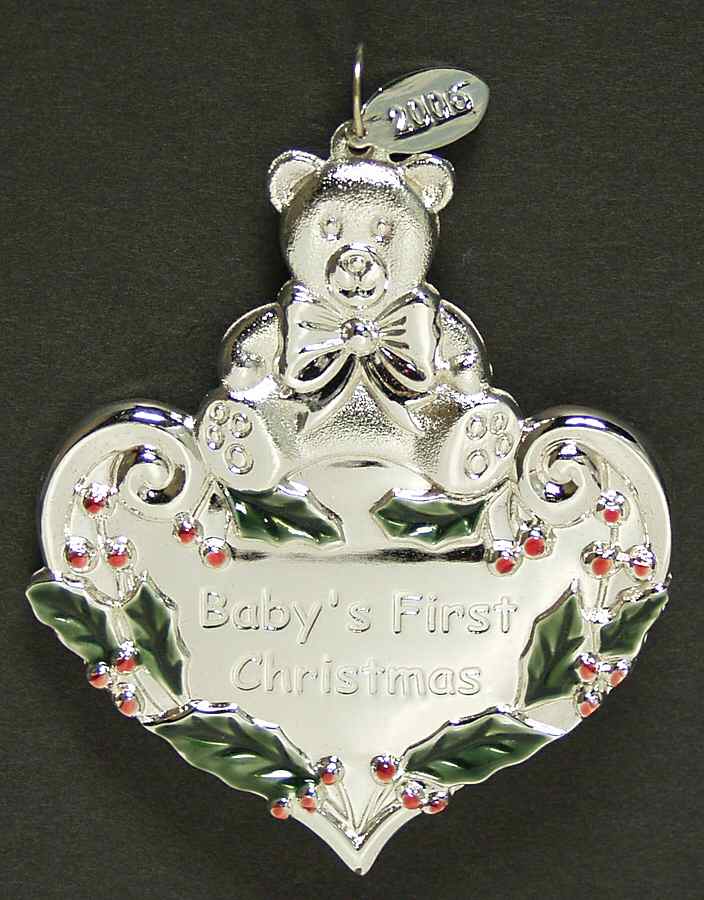 Babys 1st Christmas-Silverplate Teddy Bear - Boxed by Gorham Silver-1