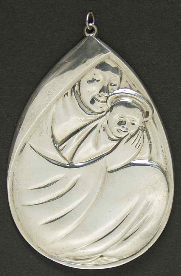Frank Lewis Sterling Ornament Mother With Child - Boxed by Gorham Silver-1
