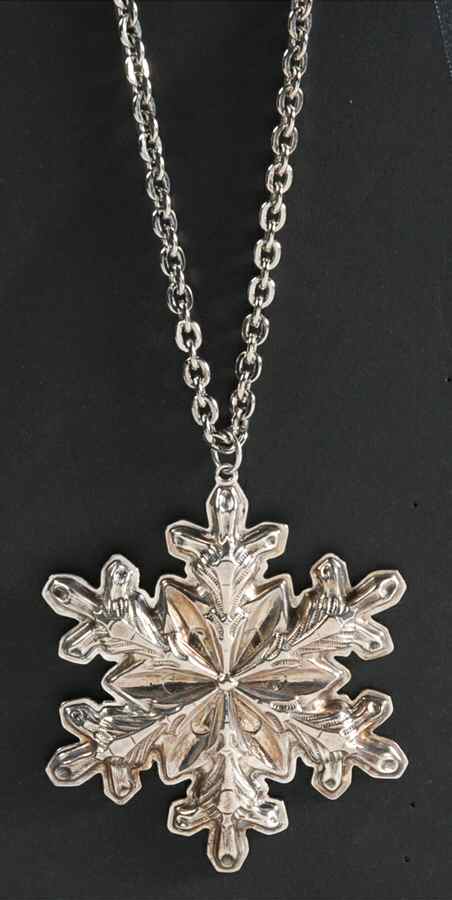 Snowflake Medallion Snowflake With Chain - Boxed by Gorham Silver-1