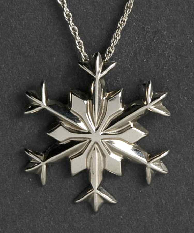 Snowflake Medallion Snowflake With Chain - No Box by Gorham Silver-1