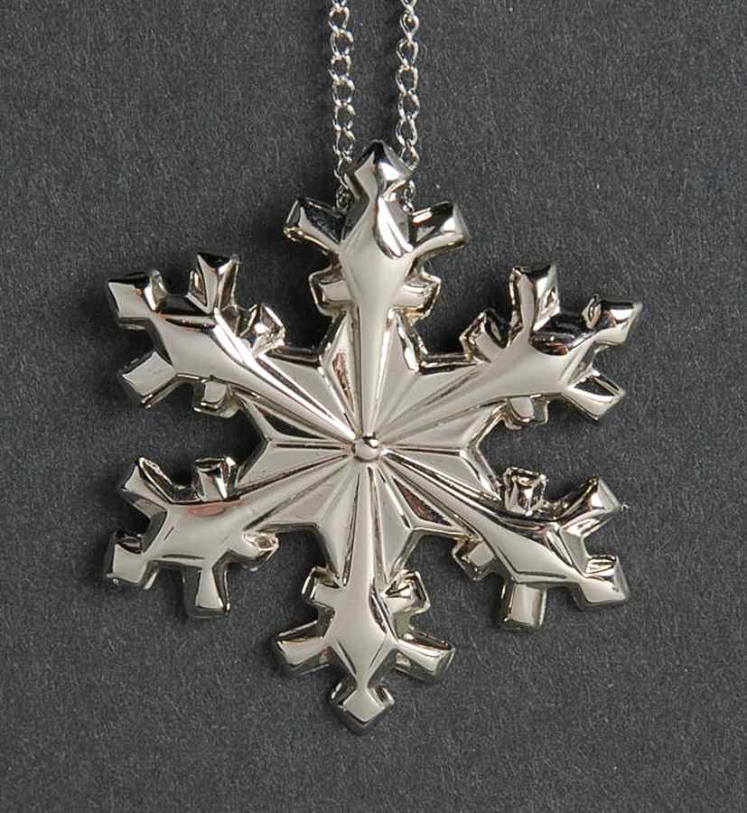 Snowflake Medallion Snowflake With Chain - No Box by Gorham Silver-1