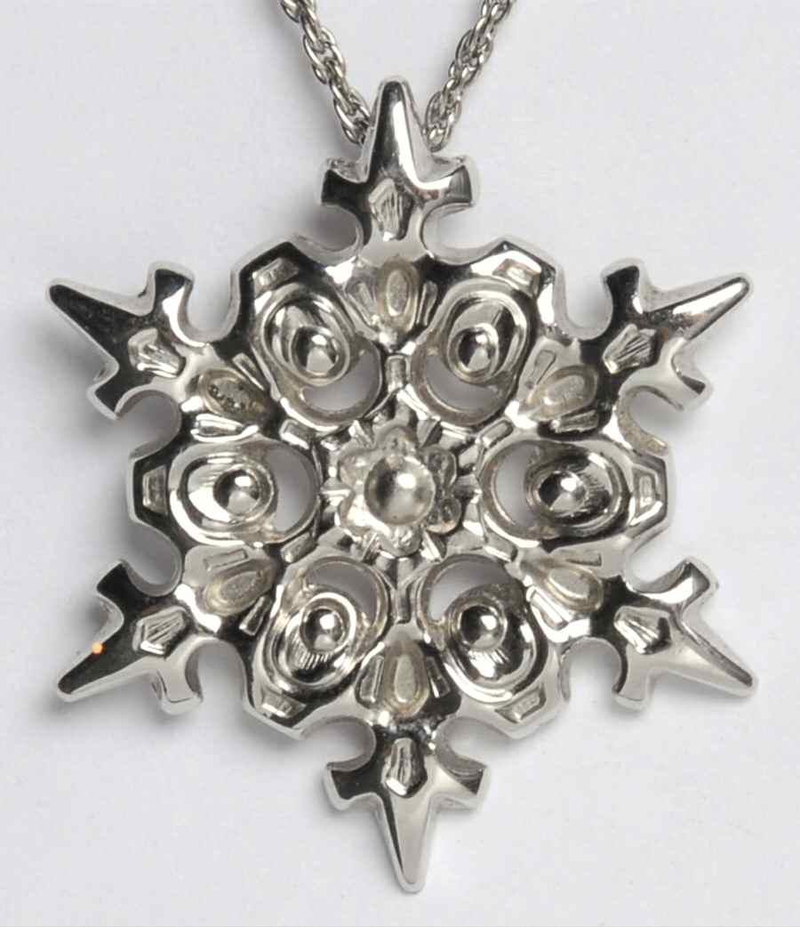 Snowflake Medallion Snowflake With Chain - No Box by Gorham Silver-1