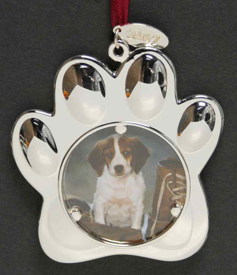 Silverplate Ornaments Puppy's First Christmas-2007 - With Box by Gorham Silver-1