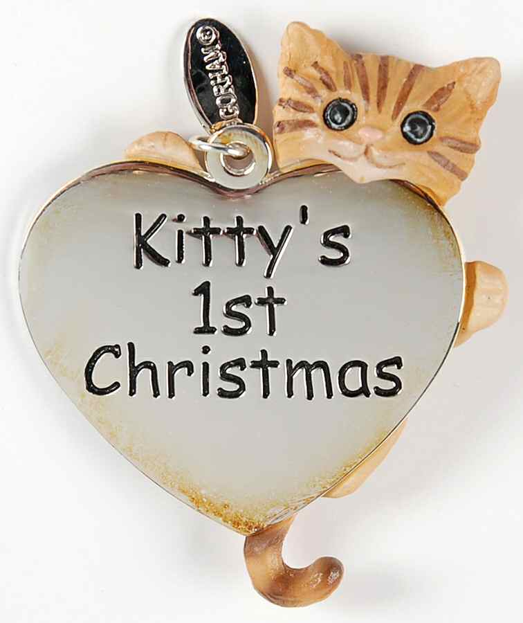 Silverplate Ornaments Kitty's First Christmas-2006 - Boxed by Gorham Silver-1