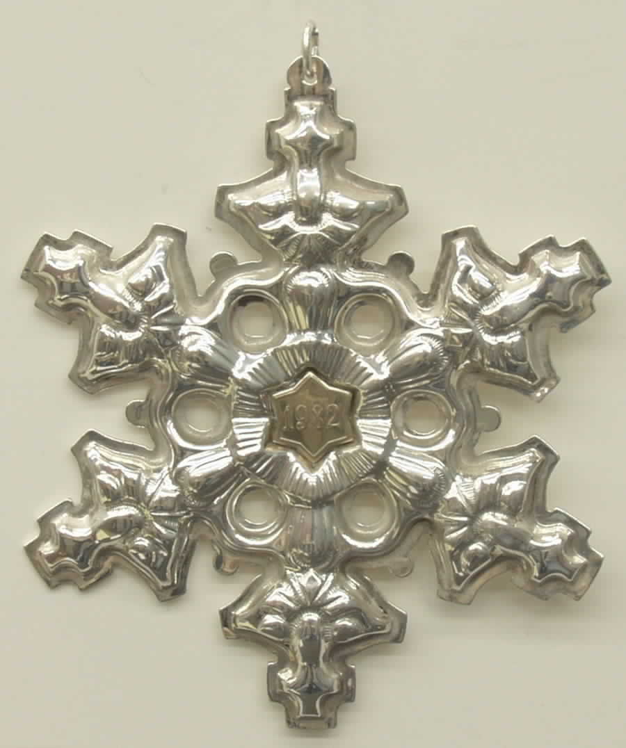 Snowflake Ornament 1982-Sterling Snowflake - Boxed by Gorham Silver-1
