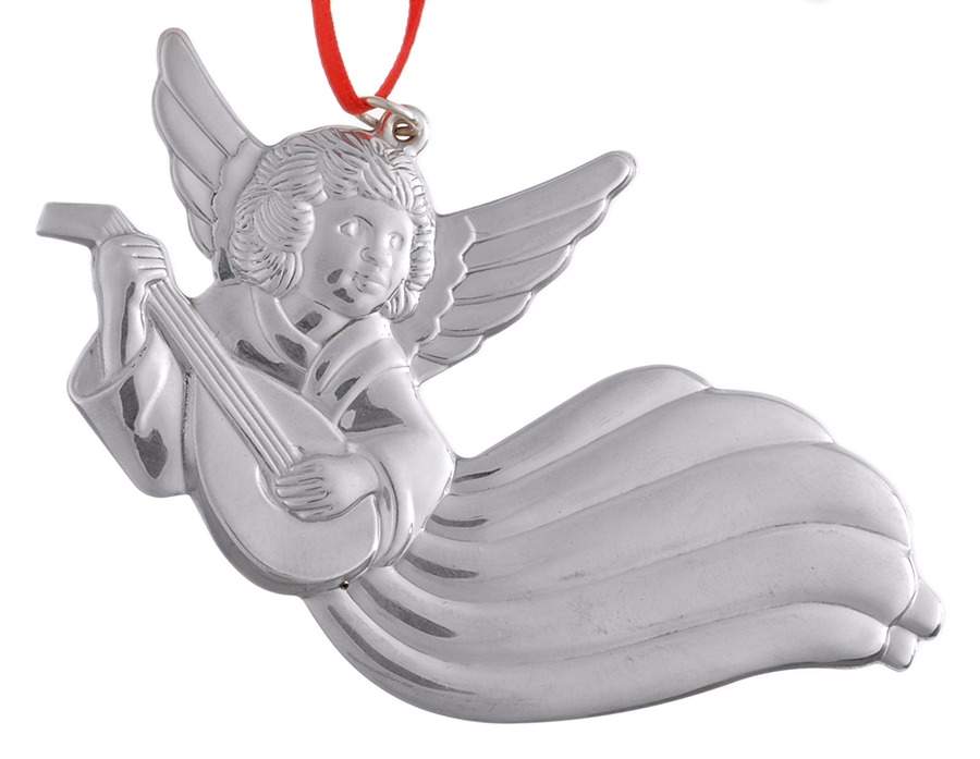Unlimited Series-Ornament Angel With Lute - No Box by Gorham Silver-1