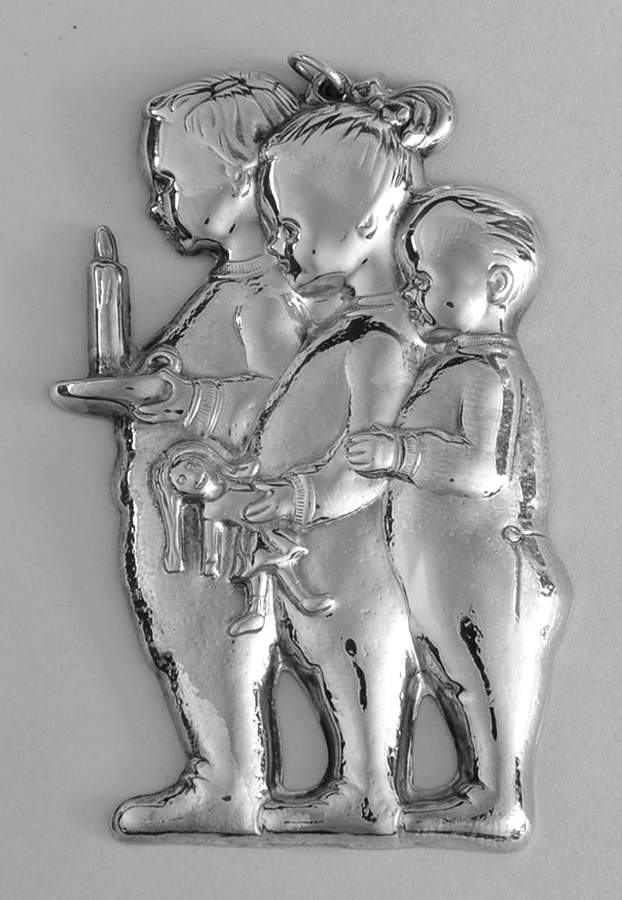Unlimited Silverplate Ornament Waiting For Christmas - Boxed by Gorham Silver-1