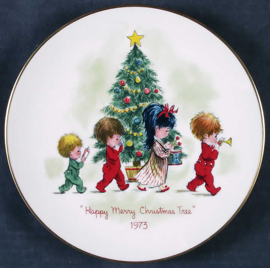 Moppets Christmas Plate Christmas March - No Box by Gorham-1