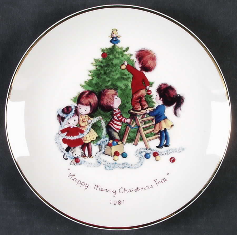 Moppets Christmas Plate Merry Christmas - No Box by Gorham-1
