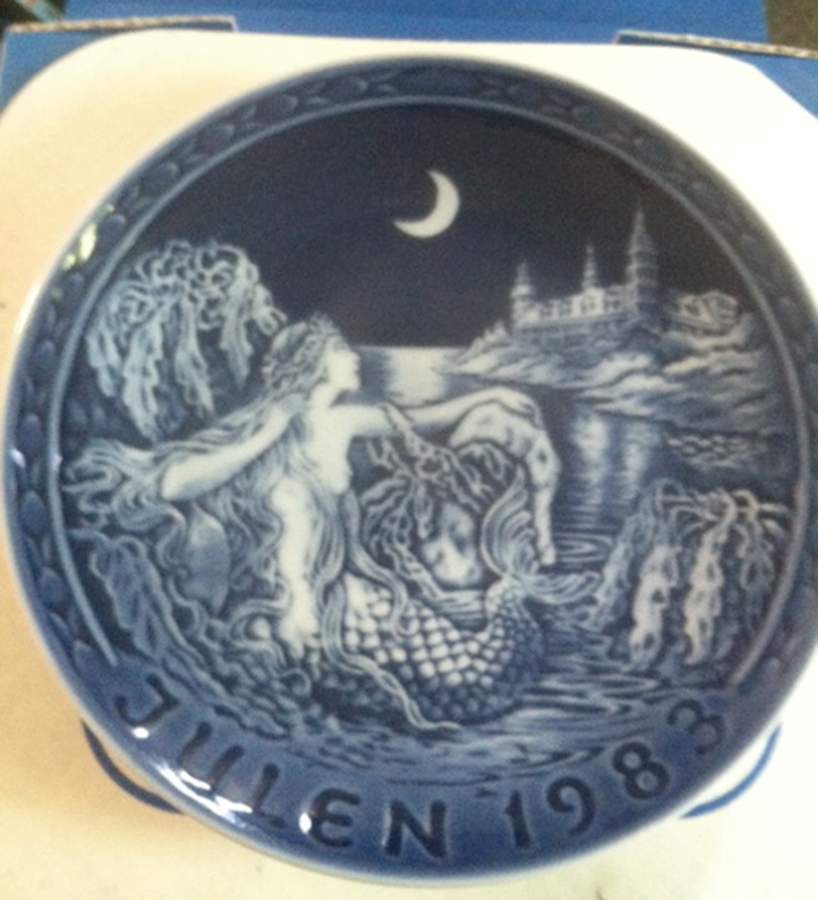 Grande Copenhagen Christmas Plate Little Mermaid Near Kronborg - No Box by Grande Copenhagen-1
