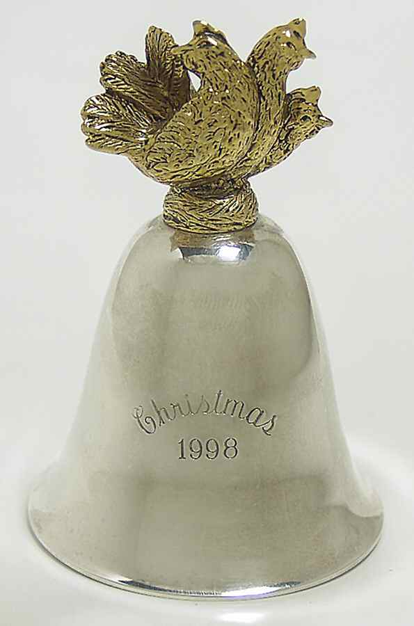 Twelve Days of Christmas 3 French Hens - Boxed by Gorham Silver-1