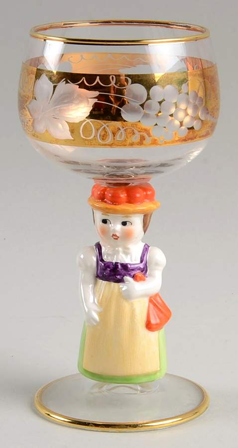 Goebel Figurine Stem Glassware Bavarian Women - No Box by Goebel-1