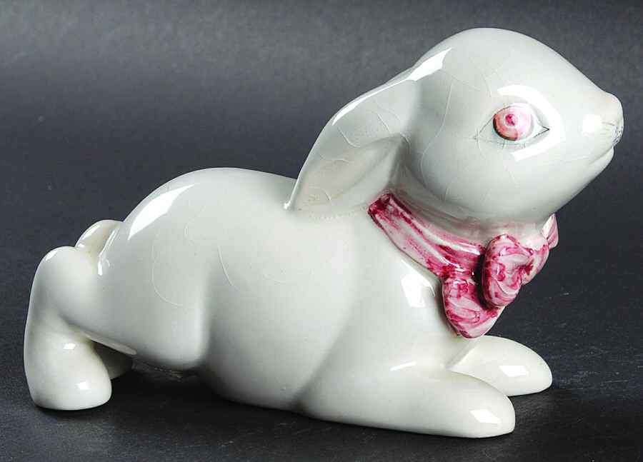 Goldscheider Figurines Rabbit With Bow - No Box by Goldscheider-1