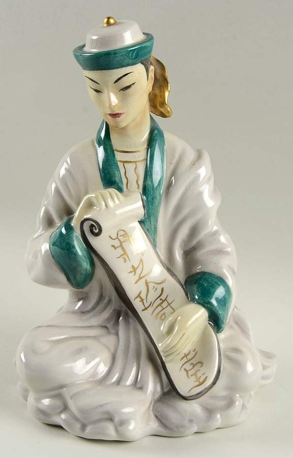 Goldscheider Figurines Chinese Poet - No Box by Goldscheider-1