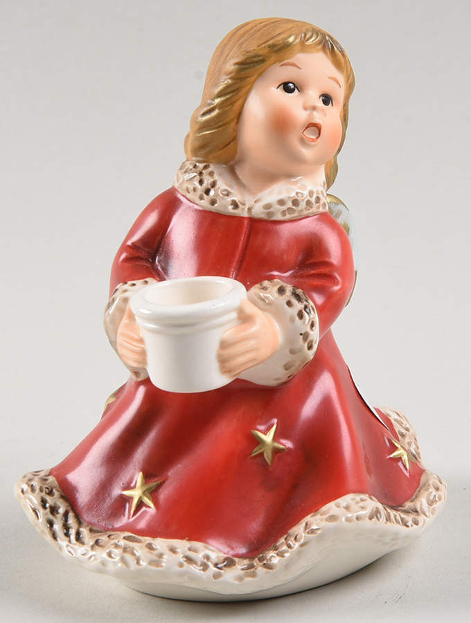 Christmas Figurines & Giftware Angel With Candleholder-Red - Boxed by Goebel-1