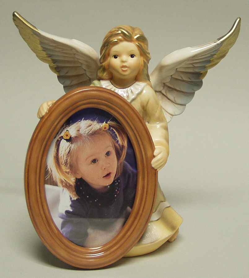 Christmas Figurines & Giftware Guardian Angel W/  Frame - Boxed by Goebel-1