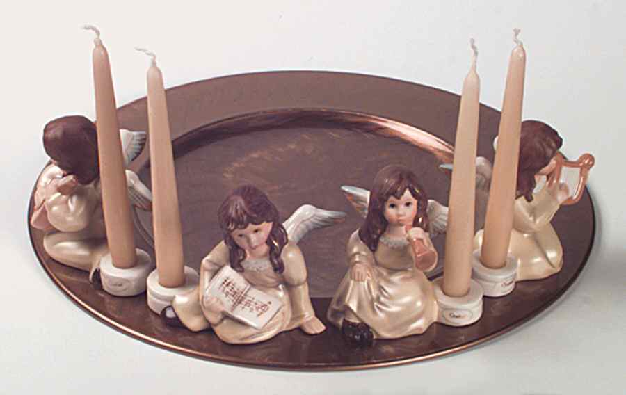 Christmas Figurines & Giftware Set 4 Angels-Champagne - No Box by Goebel-1