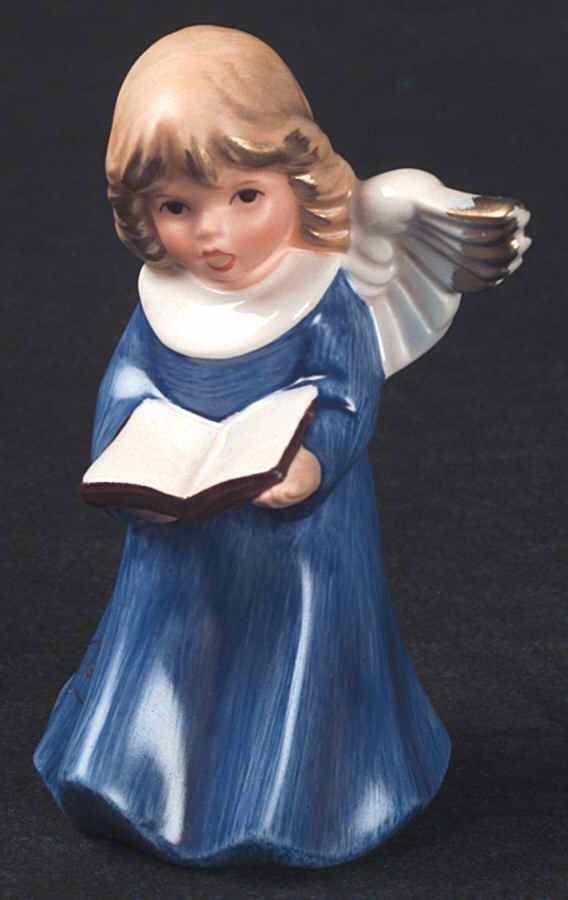 Christmas Figurines & Giftware Angel With Book-Blue - Boxed by Goebel-1