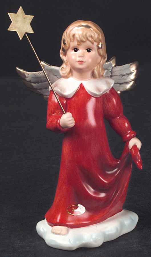 Christmas Figurines & Giftware Angel On Cloud W/Star-Red - Boxed by Goebel-1